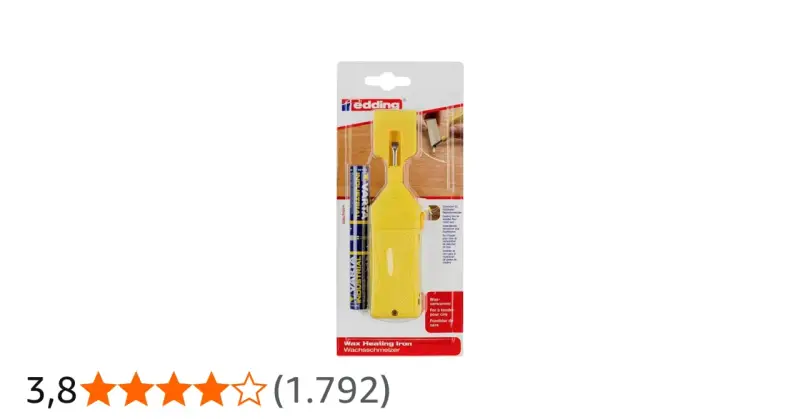 Scaldino per cera Edding, ideale per riparazioni su legno. Il suo significato è praticità e restauro.